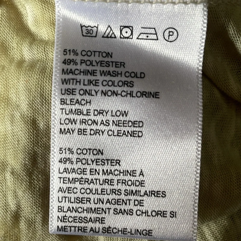 Urban Outfitters tee. Very thin. Pre-washed look. Yellow-green. Large. Nice. - Picture 7 of 7